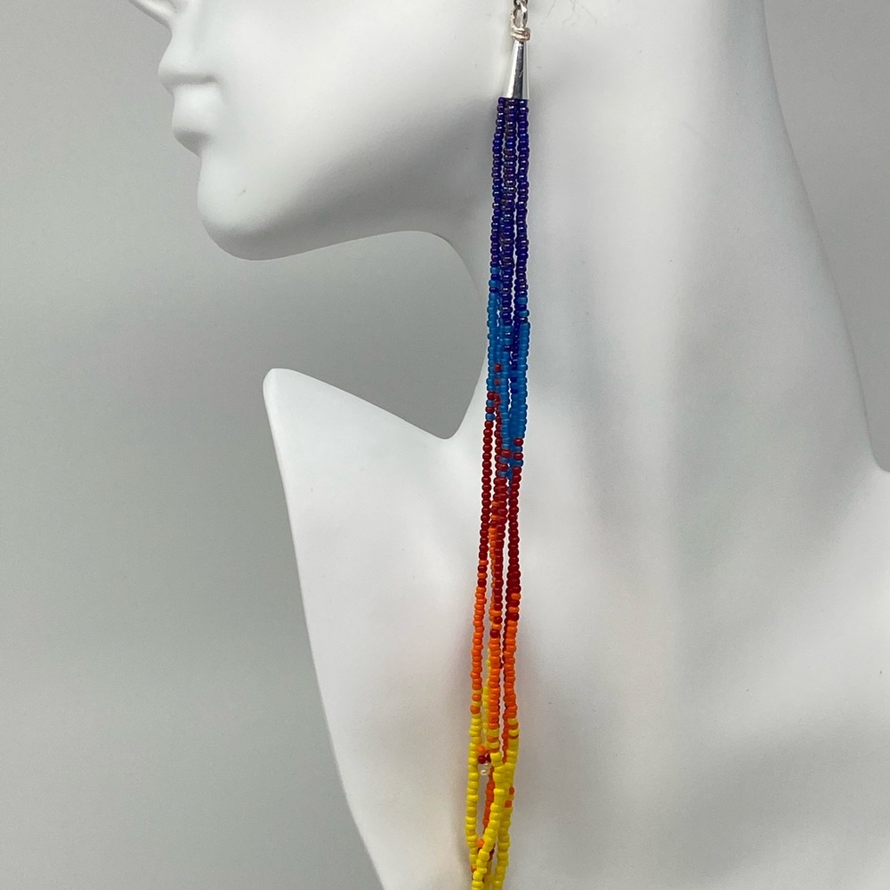 Handmade long Rise of the Phoenix earrings
